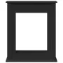 Kaminumrandung aus schwarzem Ingenieurholz 75x20x87,5 cm. von , Zubehör für Holzöfen und Kamine - Ref: Foro24-854581, Preis: ...