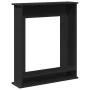 Kaminumrandung aus schwarzem Ingenieurholz 75x20x87,5 cm. von , Zubehör für Holzöfen und Kamine - Ref: Foro24-854581, Preis: ...