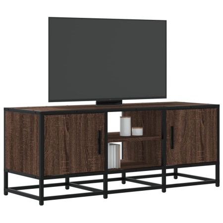 Mueble TV metal y madera ingeniería marrón roble 100x35x41 cm by , TV Furniture - Ref: Foro24-848838, Price: 64,86 €, Discoun...