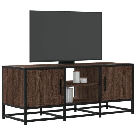TV-Möbel aus Metall und Holz, braune Eiche, 100x35x41 cm. von , TV-Möbel - Ref: Foro24-848838, Preis: 64,06 €, Rabatt: %