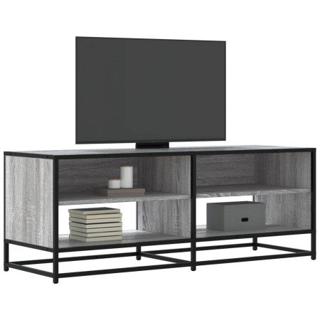 TV-Möbel aus Metall und Holz in Grau Sonoma 120,5x40x46 cm von , TV-Möbel - Ref: Foro24-848892, Preis: 82,33 €, Rabatt: %