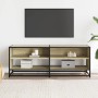 TV-Möbel aus Metall und Ingenieurholz in Sonoma-Eiche, 120,5x40x46 cm. von , TV-Möbel - Ref: Foro24-848890, Preis: 79,96 €, R...