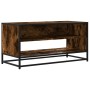Mueble TV metal y madera ingeniería roble humo 91x40x46 cm by , TV Furniture - Ref: Foro24-848886, Price: 57,80 €, Discount: %