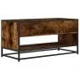 Mueble TV metal y madera ingeniería roble humo 91x40x46 cm de , Muebles TV - Ref: Foro24-848886, Precio: 57,20 €, Descuento: %