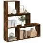 Librería divisora 3 niveles madera roble ahumado 123x29x123 cm by , Bookcases and shelves - Ref: Foro24-857989, Price: 69,08 ...