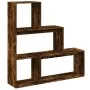 Librería divisora 3 niveles madera roble ahumado 123x29x123 cm by , Bookcases and shelves - Ref: Foro24-857989, Price: 69,08 ...