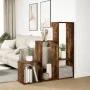 Librería divisora 3 niveles madera roble ahumado 123x29x123 cm by , Bookcases and shelves - Ref: Foro24-857989, Price: 69,08 ...