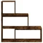 Librería divisora 3 niveles madera roble ahumado 123x29x123 cm by , Bookcases and shelves - Ref: Foro24-857989, Price: 69,08 ...