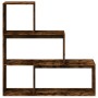Librería divisora 3 niveles madera roble ahumado 123x29x123 cm by , Bookcases and shelves - Ref: Foro24-857989, Price: 70,16 ...