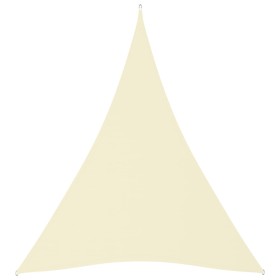 Toldo de vela triangular tela Oxford color crema 5x6x6 m