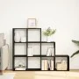 Librería divisora 3 niveles madera negra 137,5x29x103,5 cm by , Bookcases and shelves - Ref: Foro24-857977, Price: 84,34 €, D...