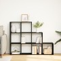 Librería divisora 3 niveles madera negra 137,5x29x103,5 cm by , Bookcases and shelves - Ref: Foro24-857977, Price: 85,64 €, D...