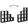 Librería divisora 3 niveles madera negra 137,5x29x103,5 cm by , Bookcases and shelves - Ref: Foro24-857977, Price: 84,34 €, D...