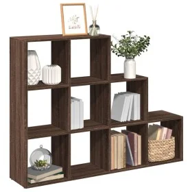 Librería divisora 3 niveles madera marrón 137,5x29x103,5 cm by , Bookcases and shelves - Ref: Foro24-857982, Price: 86,62 €, ...