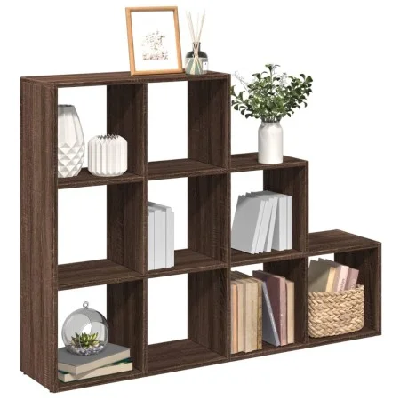 Librería divisora 3 niveles madera marrón 137,5x29x103,5 cm by , Bookcases and shelves - Ref: Foro24-857982, Price: 86,62 €, ...