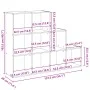 Librería divisora 3 niveles madera marrón 137,5x29x103,5 cm by , Bookcases and shelves - Ref: Foro24-857982, Price: 86,62 €, ...