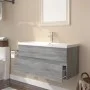 Mueble de baño con lavabo madera contrachapada gris Sonoma de , Tocadores de baño - Ref: Foro24-3152880, Precio: 213,76 €, De...
