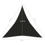Black HDPE shade sail 160 g/m² 6x6x6 m by , Umbrellas - Ref: Foro24-311762, Price: 33,95 €, Discount: %