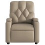 Sillón reclinable eléctrico de cuero sintético color capuchino de , Sillones - Ref: Foro24-3204764, Precio: 243,69 €