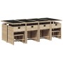 Set comedor de jardín con cojines 13 pzas ratán sintético beige de , Conjuntos de jardín - Ref: Foro24-3211164, Precio: 679,8...