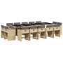 Garten-Essgruppe mit 15-teiligen Kissen aus synthetischem Rattan in Beige. von , Gartensets - Ref: Foro24-3211236, Preis: 842...