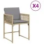 Garden armchairs with 4 synthetic rattan beige mix cushions by , Garden chairs - Ref: Foro24-365023, Price: 174,82 €, Discoun...