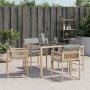 Gartensofas mit 4 Kissen aus beigem Kunststoff-Rattan-Mix. von , Gartenstühle - Ref: Foro24-365023, Preis: 152,91 €, Rabatt: %