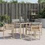 Sillones jardín con cojines 4 uds ratán sintético beige mezcla de , Sillas de jardín - Ref: Foro24-365023, Precio: 174,59 €, ...