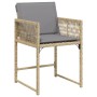Gartensofas mit 4 Kissen aus beigem Kunststoff-Rattan-Mix. von , Gartenstühle - Ref: Foro24-365023, Preis: 152,91 €, Rabatt: %