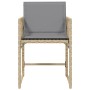 Garden armchairs with 4 synthetic rattan beige mix cushions by , Garden chairs - Ref: Foro24-365023, Price: 152,79 €, Discoun...
