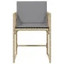 Garden armchairs with 4 synthetic rattan beige mix cushions by , Garden chairs - Ref: Foro24-365023, Price: 174,82 €, Discoun...