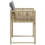Garden armchairs with 4 synthetic rattan beige mix cushions by , Garden chairs - Ref: Foro24-365023, Price: 174,82 €, Discoun...