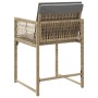 Sillones jardín con cojines 4 uds ratán sintético beige mezcla de , Sillas de jardín - Ref: Foro24-365023, Precio: 152,79 €, ...