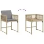 Garden armchairs with 4 synthetic rattan beige mix cushions by , Garden chairs - Ref: Foro24-365023, Price: 174,82 €, Discoun...