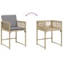 Gartensofas mit 4 Kissen aus beigem Kunststoff-Rattan-Mix. von , Gartenstühle - Ref: Foro24-365023, Preis: 152,91 €, Rabatt: %