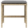 Taburetes jardín cojines 4 uds ratán PE beige mezcla 41x41x36cm de , Otomanas de exterior - Ref: Foro24-365061, Precio: 91,54 €