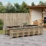 Garten-Essgruppe mit 13-teiligen Kissen aus synthetischem Rattan in Beige. von , Gartensets - Ref: Foro24-3210948, Preis: 959...