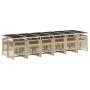 Garten-Essgruppe mit 13-teiligen Kissen aus synthetischem Rattan in Beige. von , Gartensets - Ref: Foro24-3210948, Preis: 959...