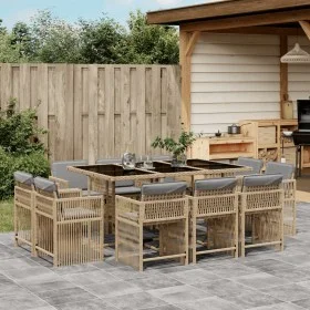 Garden dining set 11 pieces with beige synthetic rattan cushions by , Garden sets - Ref: Foro24-3211752, Price: 635,33 €, Dis...