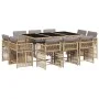 Garden dining set 11 pieces with beige synthetic rattan cushions by , Garden sets - Ref: Foro24-3211752, Price: 635,33 €, Dis...