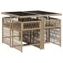 Garden dining set 5 pieces with beige synthetic rattan cushions by , Garden sets - Ref: Foro24-3211620, Price: 306,06 €, Disc...