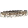 Garden dining set 17 pieces with beige synthetic rattan cushions by , Garden sets - Ref: Foro24-3211608, Price: 1,00 €, Disco...