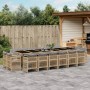Garden dining set 17 pieces with beige synthetic rattan cushions by , Garden sets - Ref: Foro24-3211068, Price: 960,62 €, Dis...