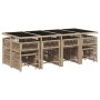 Garten-Essgruppe mit 13-teiligen Kissen aus synthetischem Rattan in Beige. von , Gartensets - Ref: Foro24-3211704, Preis: 797...