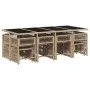 Set comedor de jardín con cojines 13 pzas ratán sintético beige de , Conjuntos de jardín - Ref: Foro24-3211704, Precio: 765,6...