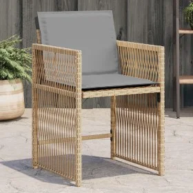 Garden armchairs with 4 synthetic rattan beige mix cushions by , Garden chairs - Ref: Foro24-365040, Price: 187,42 €, Discoun...
