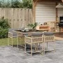 Garden dining set 5 pieces with beige synthetic rattan cushions by , Garden sets - Ref: Foro24-3211440, Price: 281,55 €, Disc...