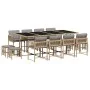 Garden dining set with 13-piece synthetic rattan beige cushions. by , Garden sets - Ref: Foro24-3211524, Price: 710,78 €, Dis...
