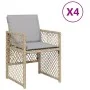Sillones jardín con cojines 4 uds ratán sintético beige mezcla de , Sillas de jardín - Ref: Foro24-364955, Precio: 193,02 €, ...