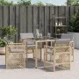 Sillones jardín con cojines 4 uds ratán sintético beige mezcla de , Sillas de jardín - Ref: Foro24-364955, Precio: 193,02 €, ...